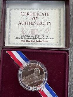 US Mint Atlanta Olympic Coin Set Silver & Clad Uncirculated Atlanta 9 Coin Lot