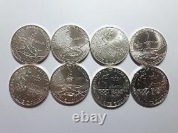 USA 1995-1996, Atlanta Olympic Games Silver Dollar Uncirculated 8 Coins