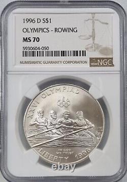 USA 1995-1996 Atlanta Olympic Silver Coin? NGC MS 70 GEM UNC 7 PCS