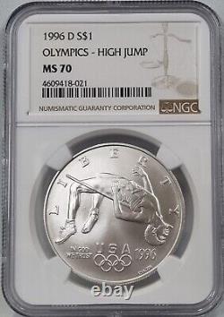 USA 1995-1996 Atlanta Olympic Silver Coin? NGC MS 70 GEM UNC 7 PCS