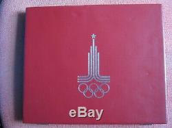 USSR Russia 1980 Moscow Olympics Silver Proof 5 & 10 Rubles 28 Coin Set COA Case