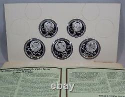 USSR Russia 1980 Olympic Series 2 1978 Silver Proof 5 10 Rouble 5 Coin Set CB223