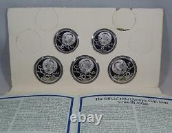 USSR Russia 1980 Olympic Series 3 1979 Silver Proof 5 10 Rouble 5 Coin Set CB224