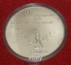 Uncirculated Set Of 4 Silver Coins 1976 Olympics Montreal Original Case Nice