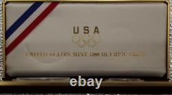 United States Mint 1988 Olympic Coin Set withOGP Uncirculated 90% Gold and Silver