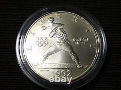 Us Mint Coin 1992-d XXV Olympics Baseball Pitcher Unc 90% Silver Dollar