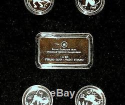 Vancouver 2010 Olympic Winter Games Sterling Silver Circulation Coin Set & Wafer