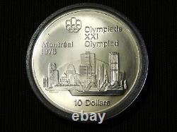 Vintage 1973 Canada Set Of 4 Unc $5 $10 Sterling Silver Olympic Coins