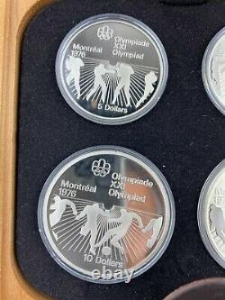 Vintage 1976 Canadian Montreal olympic silver coin set