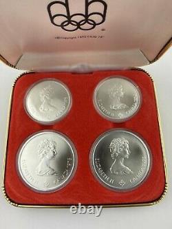 Vintage 1976 Canadian Montreal olympic silver coin set 4 of 5