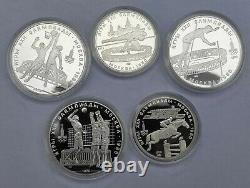 Vintage Soviet Russian Set Silver Coins Olympic Games 1980 Moscow USSR roubles