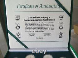 Winter Olympic PROOF Silver Coin Set 15 Coins with box and card